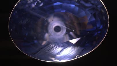 Halo in unheated Sri Lanka's sapphire.