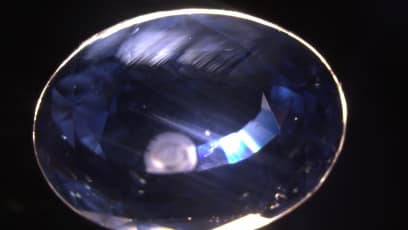 Halo in unheated Sri Lanka's sapphire.